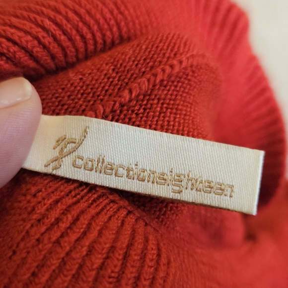 Infinity Scarf | Collections Eighteen | Red | Ruffles | Acrylic | Womens - Picture 3 of 5